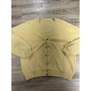 1960's Edwards 100% Orlon And Camel Hair Cardigan Multi Ply 23.5 X 25